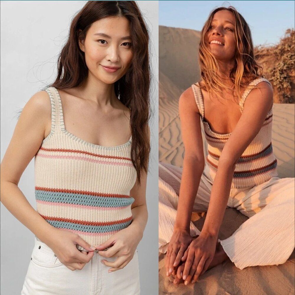 Rails Sienna Rainbow Multi Knit Top Size XS